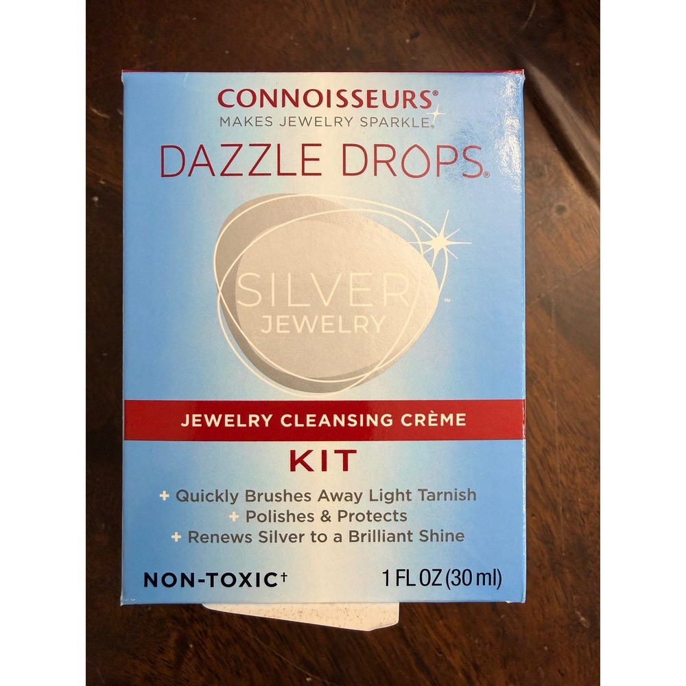 Connoisseurs Dazzle Drops Silver Jewelry Cleansing Kit‎ 1oz Blue Non-Toxic NWT